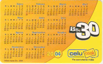 BOL-T-035 - Calendario Laranja 2004