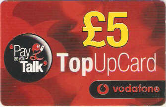 GBP-VOD-REF-05A - Top up Card - 5
