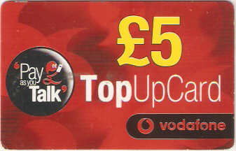 GBP-VOD-REF-05F - Top up Card - 5