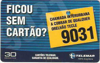 PBT02-72 - Ficou sem Cartão ?