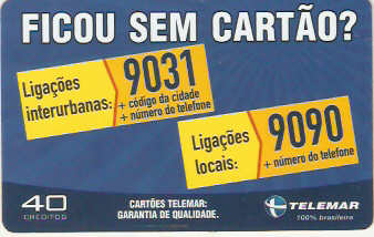 PBT02-74 - Ficou sem Cartão ?