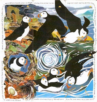 JER-217/222 - Puffins, 6 cartões puzzle