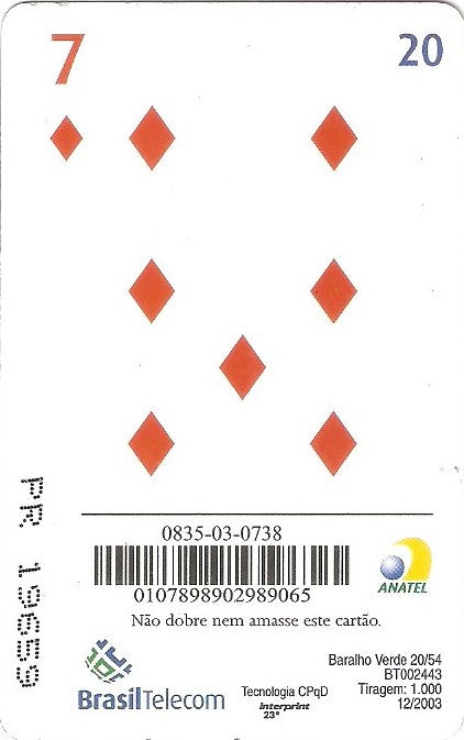 PRC03-238 - Baralho Verde - 20/54