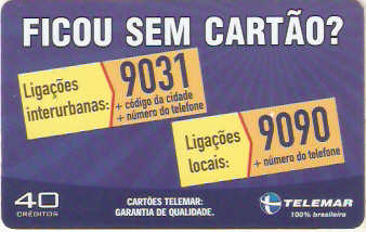 MAT02-78 - Ficou sem Cartão ?